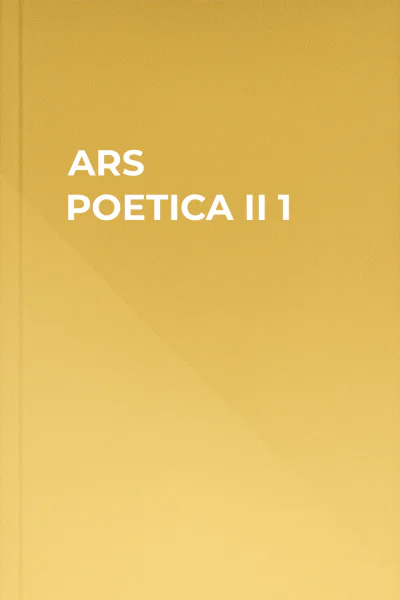 ARS POETICA II 1