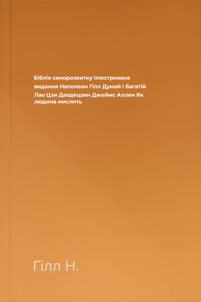 Біблія саморозвитку Ілюстроване видання Наполеон Гілл Думай і багатій Лао Цзи Даодецзин Джеймс Аллен Як людина мислить