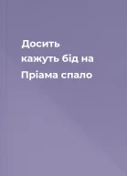 Досить кажуть бід на Пріама спало