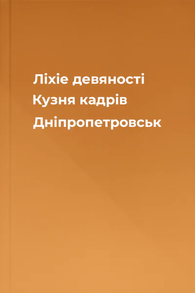 Ліхіе девяності Кузня кадрів Дніпропетровськ