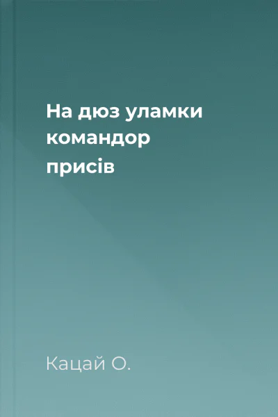 На дюз уламки командор присів