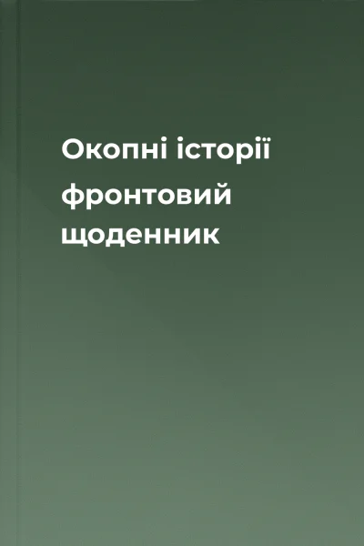 Окопні історії фронтовий щоденник