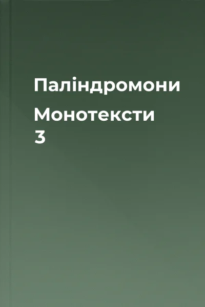 Палiндромони  Монотексти 3