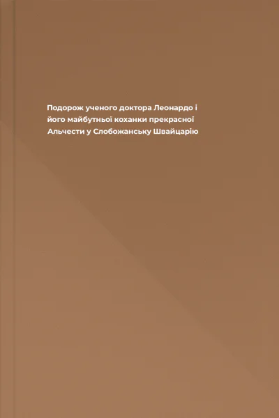 Подорож ученого доктора Леонардо і його майбутньої коханки прекрасної Альчести у Слобожанську Швайцарію