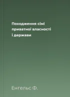 Походження сімї приватної власності і держави