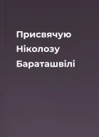 Присвячую Ніколозу Бараташвілі