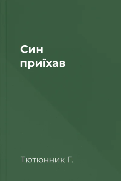 Син приїхав