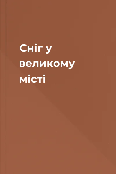 Сніг у великому місті