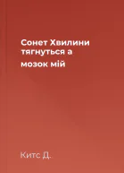 Сонет Хвилини тягнуться а мозок мій