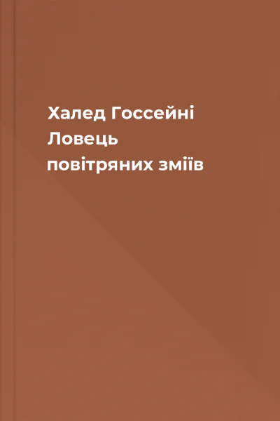 Халед Госсейні Ловець повітряних зміїв