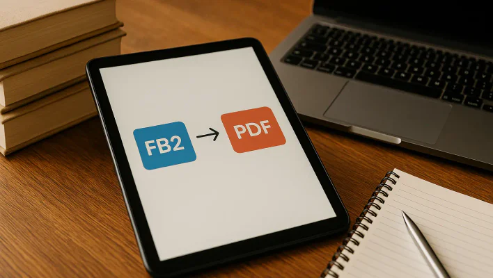 Як конвертувати FB2 у PDF онлайн